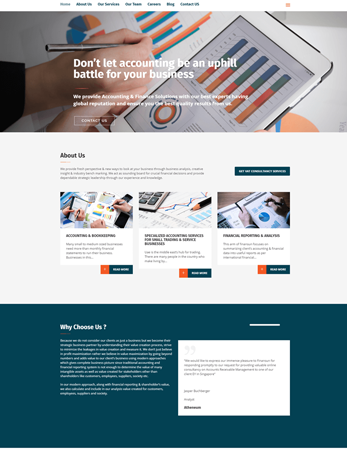 Finansun Accounting Company Dubai WordPress Website  