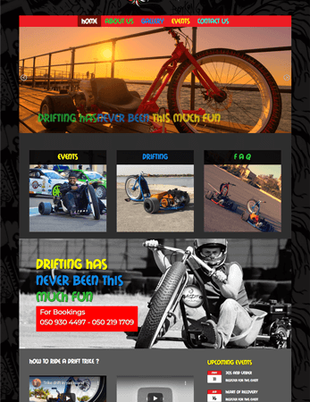 Drift Trike website design Al Ain UAE  