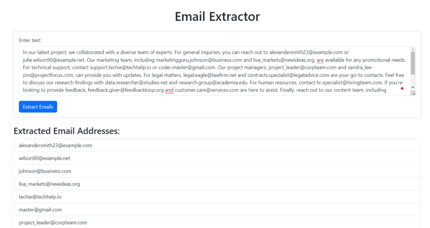 Extract Email address from a string in PHP  